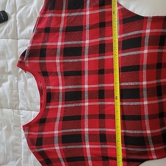 Plaid sweater top - Picture 5 of 6